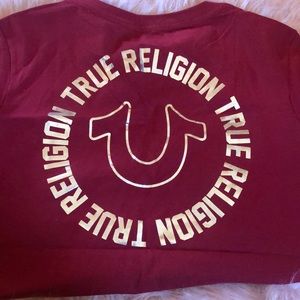 NWT - True Religion- TR Stamp Slim V Neck T-Shirt / SZ: L